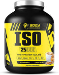 Body Builder ISO 25000 Isolate Whey Protein Powder (4LB) - 88% OF PROTEIN - Zero Sugar, Carb & Fat - With 18% BCAAs & 14% Glutamine - (Cappuccino, 4 LB)