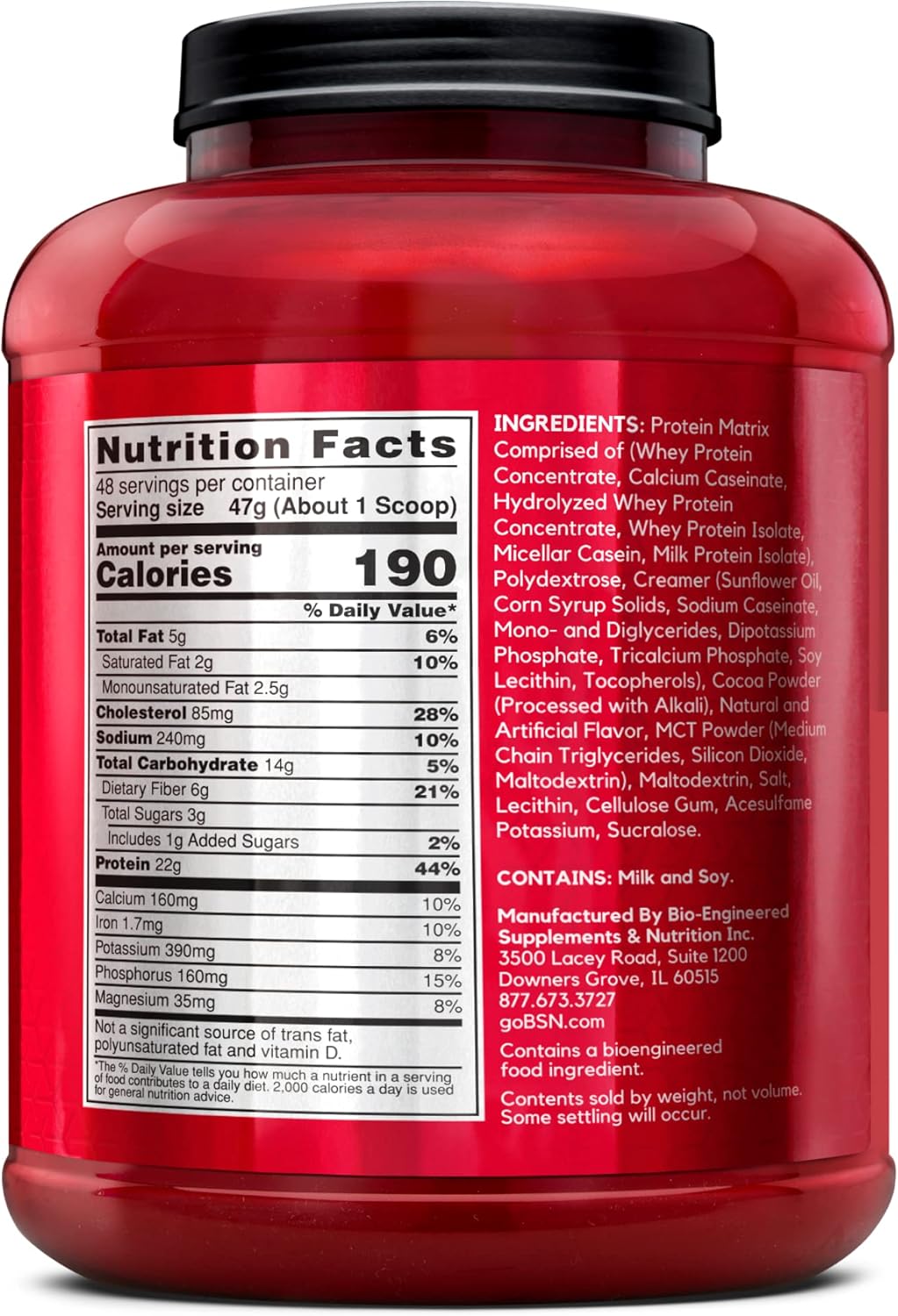 BSN Syntha-6 Ultra Premium Protein Matrix, Whey Protein Powder, Micellar Casein, Milk Protein Isolate Powder - Chocolate Milkshake, 5 lbs, 48 Servings (2.27 KG)