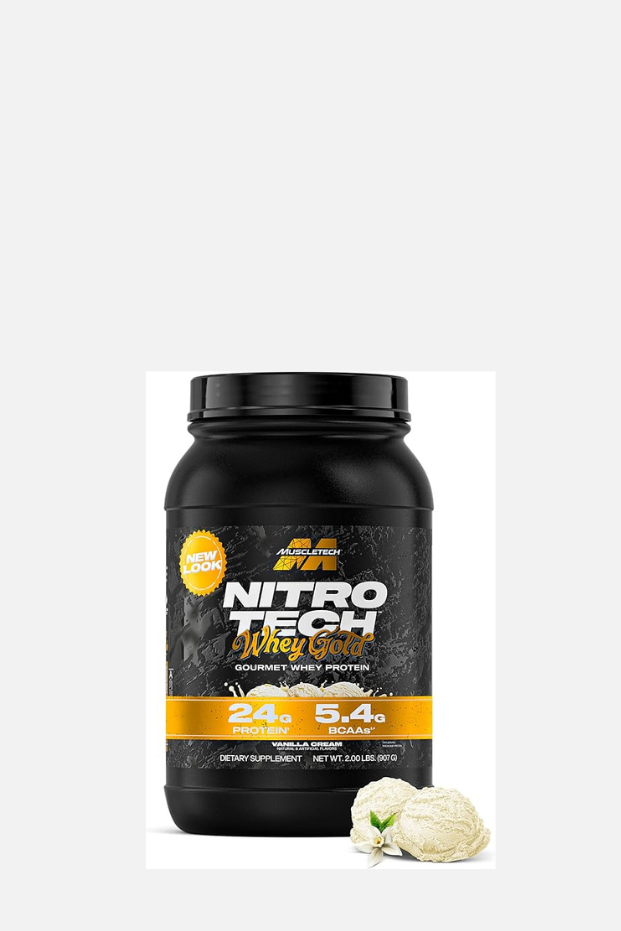Muscletech Nitro-Tech 100% Whey Gold Ultra-Pure Whey Protein Isolate, French Vanilla Cream 5.00 lbs