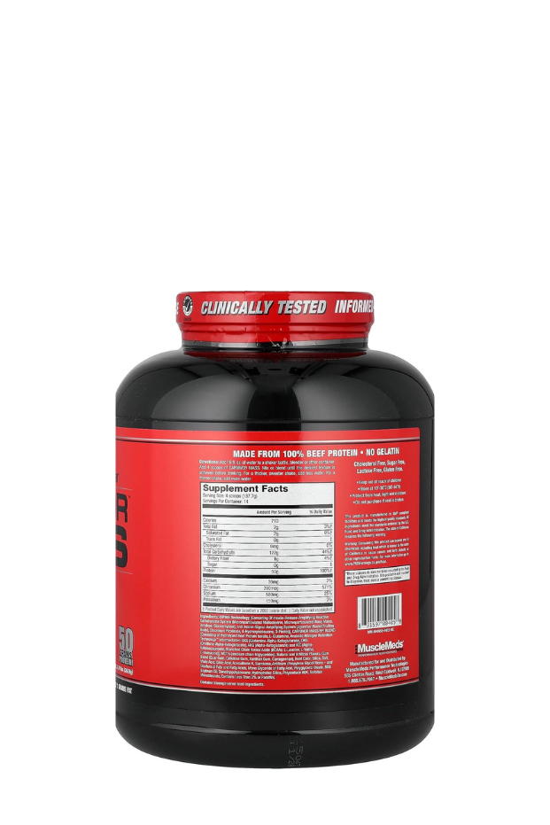 MuscleMeds Carnivor Mass Anabolic Beef Protein Gainer, Chocolate Peanut Butter, 6 Pounds