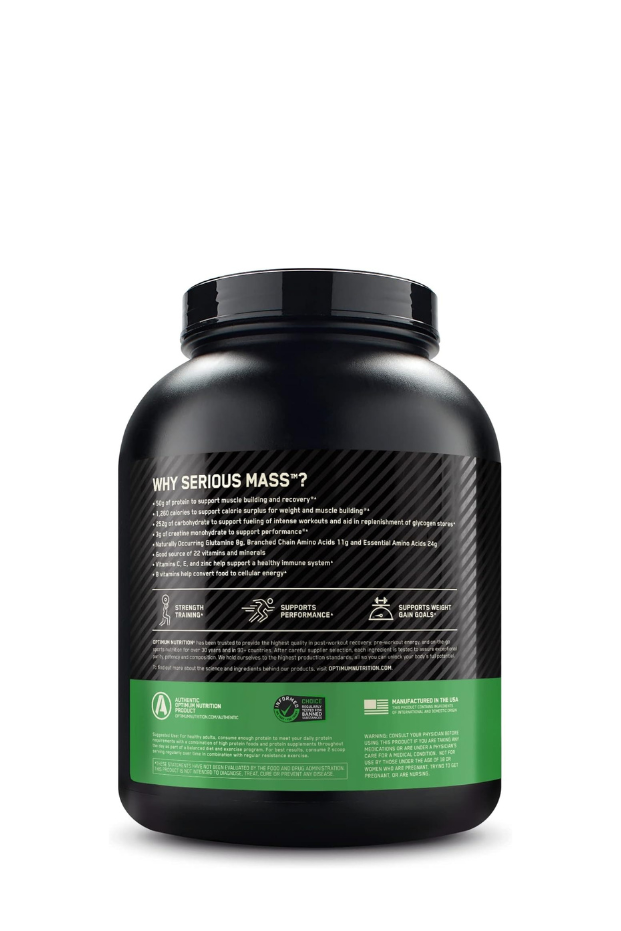 Optimum Nutrition (ON) Serious Mass- Chocolate, 6 Lbs (2.72 KG)