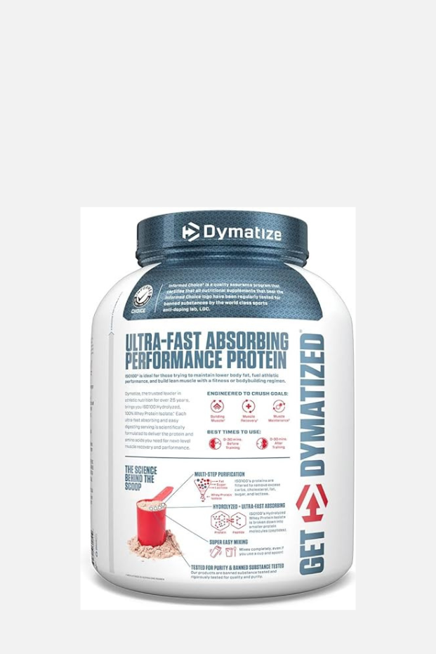 دايمايز ISO 100 خالي من الكربوهيدرات، مصل اللبن بنكهة الفانيليا الفاخرة، 5 أرطال 