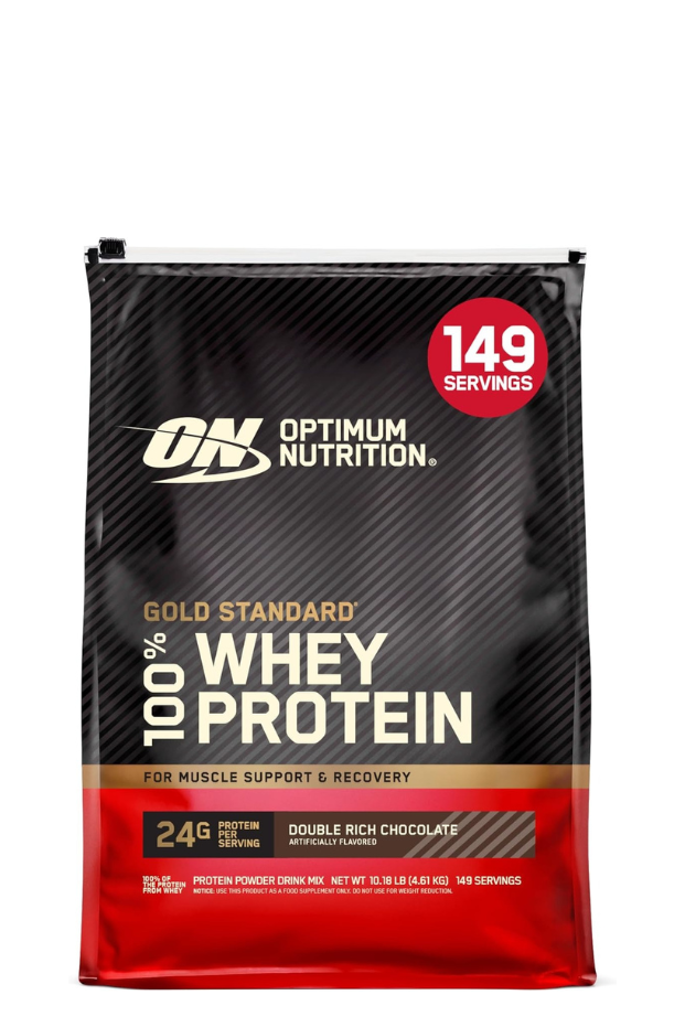 Optimum Nutrition Gold Standard 100% Whey Protein, Double Rich Chocolate,12lbs