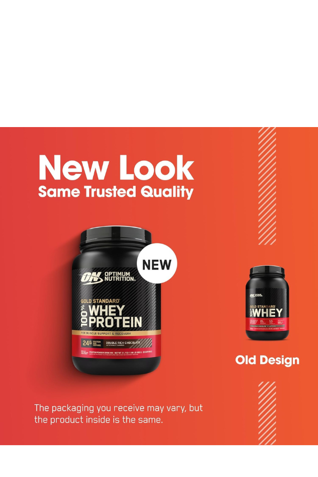 Optimum Nutrition Gold Standard 100% Whey Protein, Double Rich Chocolate,907g