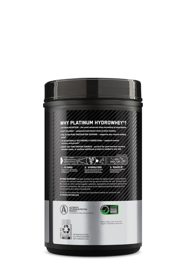 Optimum Nutrition (ON) Platinum Hydrowhey Protein Powder, 30 Grams of Protein- Turbo Chocolate, 1.75 Lbs,20 Servings (820 G)