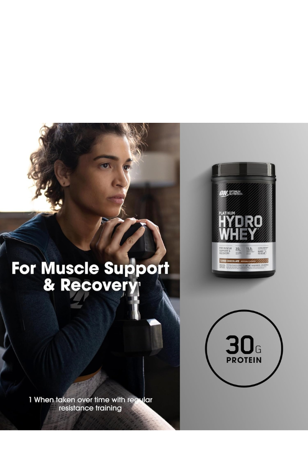 Optimum Nutrition (ON) Platinum Hydrowhey Protein Powder, 30 Grams of Protein- Turbo Chocolate, 1.75 Lbs,20 Servings (820 G)