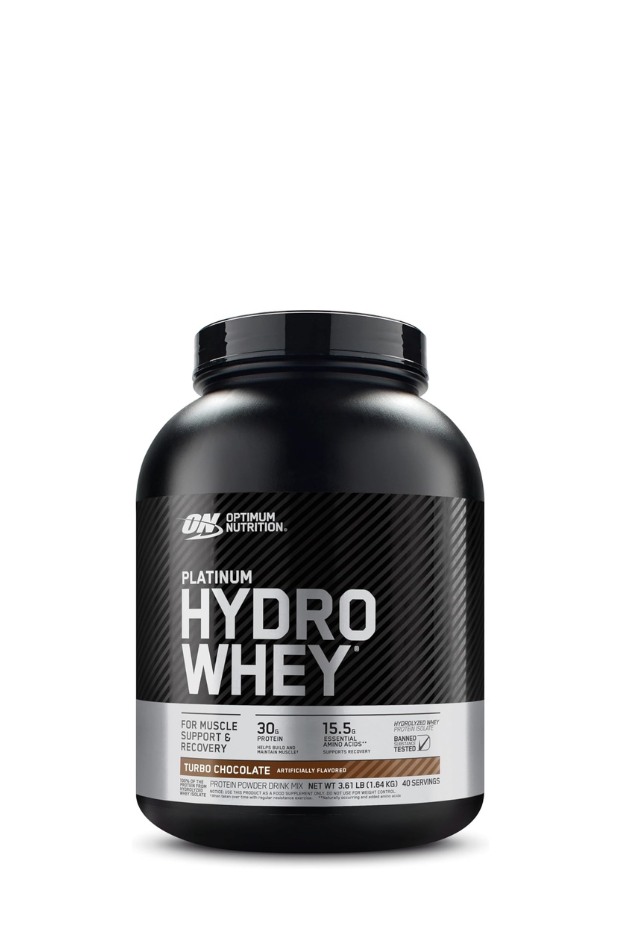 Optimum Nutrition (ON) Platinum Hydrowhey Protein Powder, 30 Grams of Protein for Muscle Support, 100% Hydrolyzed Whey Protein Isolate Powder - Turbo Chocolate, 3.61 Lbs, 40 Servings (1.64 KG)