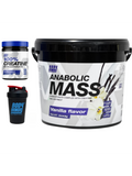 Body Armor Anabolic Mass Gainer Vanilla 5.44kg + Creatine Monohydrate 300g + Shaker | High Calorie Weight Gainer for Bulking & Muscle Growth