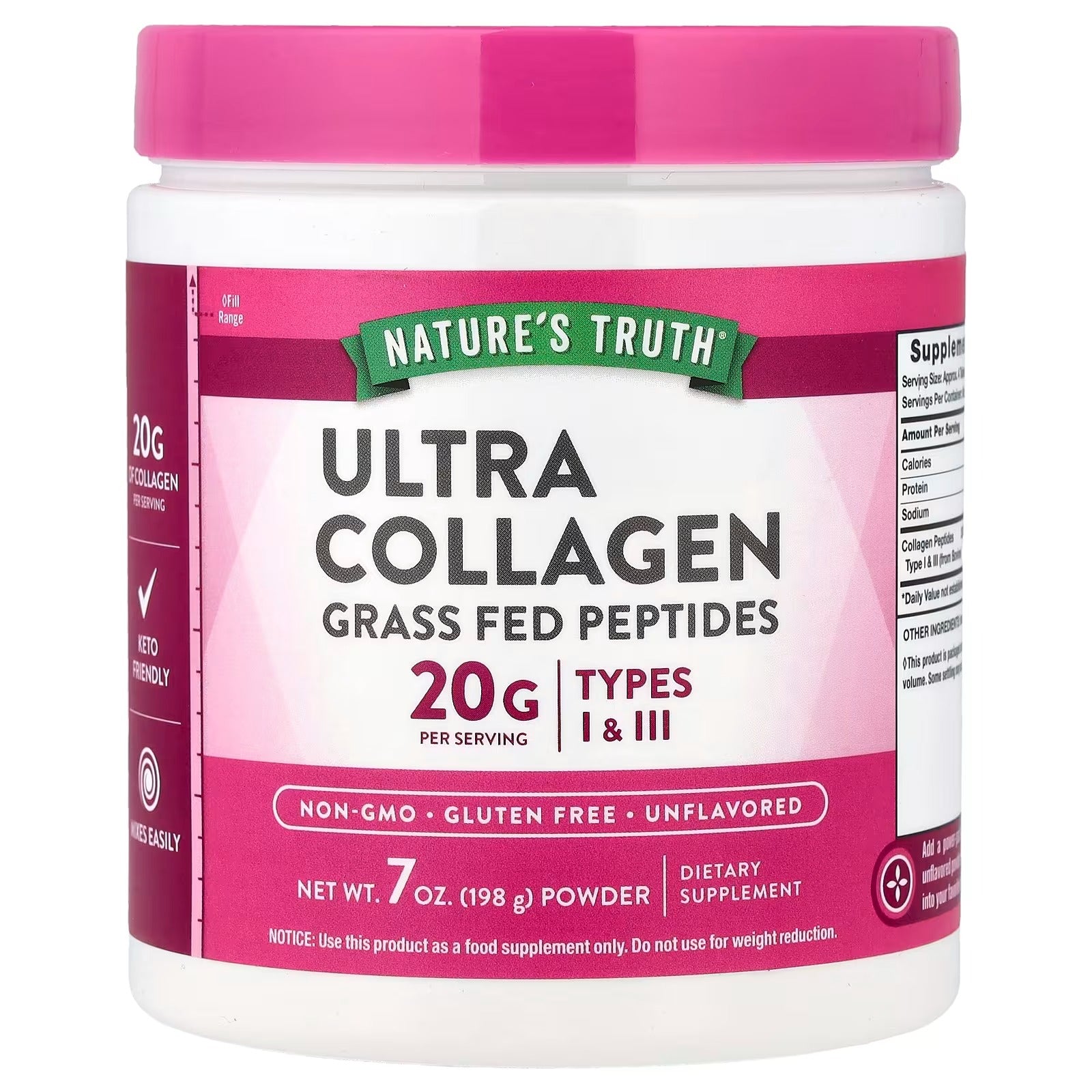 Nature's Truth, Ultra Collagen Powder, Unflavored, 7 oz (198 g)